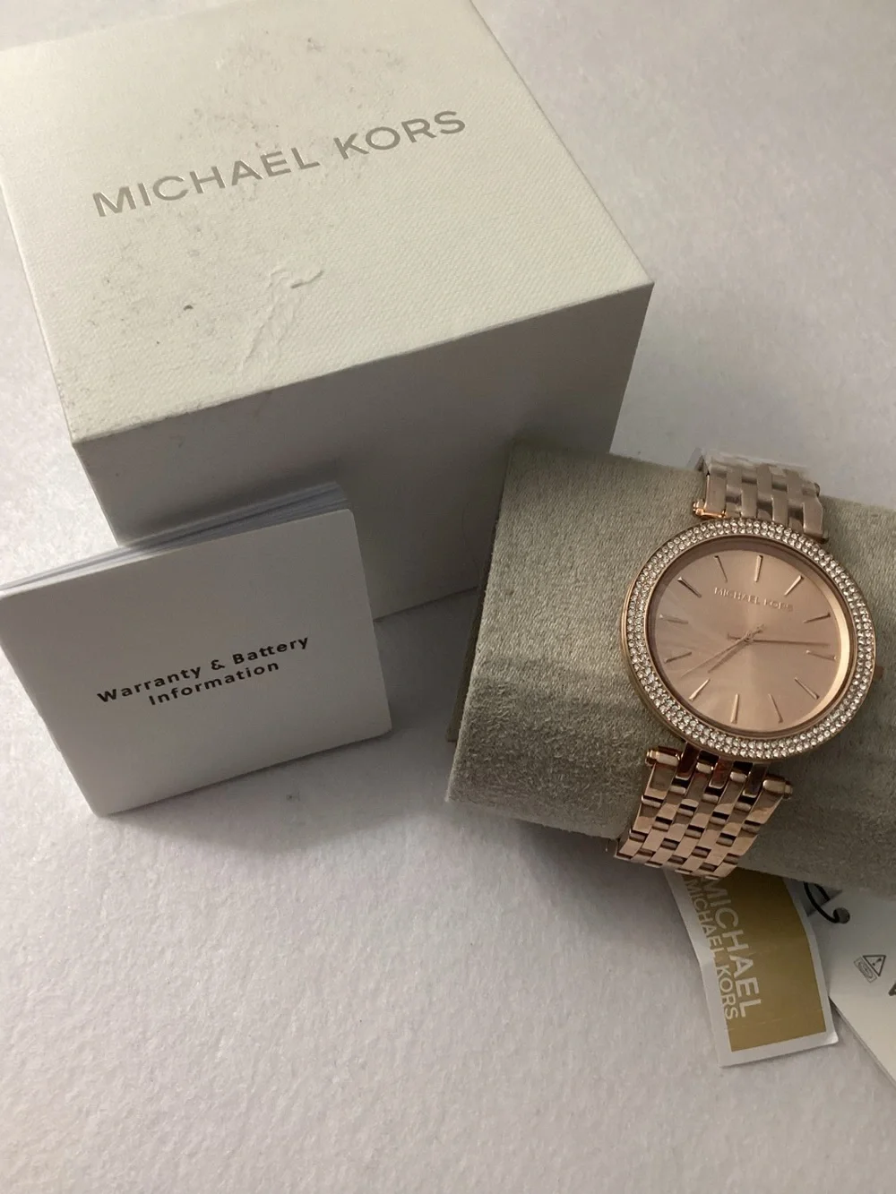 Michael Kors Darci Rose Gold-Tone Stainless Steel Bracelet Watch 39mm MK3192